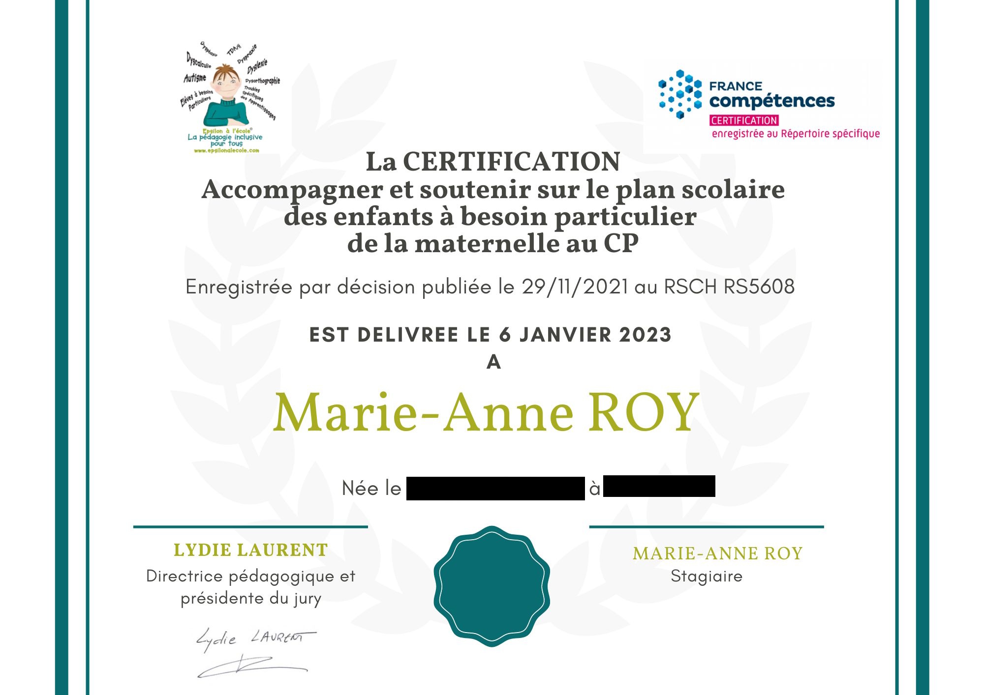 Certification 1